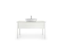 Duravit Luv bâti-support pour lavabo à poser LU9561, 1338 x 570 mm, 1 tiroir, LU956103636, LU956103636, Colorazione: Laccato bianco seta opaco