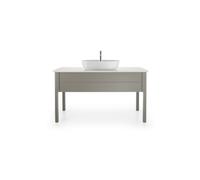 Duravit Luv bâti-support pour lavabo à poser LU9561, 1338 x 570 mm, 1 tiroir, LU956109292, LU956109292, Colorazione: Grigio pietra Vernice opaca Seta opaco