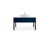 Duravit Luv bâti-support pour lavabo à poser LU9561, 1338 x 570 mm, 1 tiroir, LU956109898, LU956109898, Colorazione: Laccato opaco seta blu notte