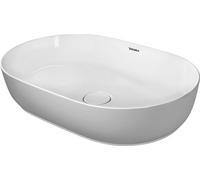 Lavabo Duravit Luv top basin 60x40cm, senza sfioratore, senza foro per rubinetto, senza foro per rubinetto, levigato, colore esterno bianco, Colorazione: Colore interno bianco, colore esterno bianco - 0379600000