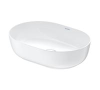 Lavabo da appoggio Duravit Luv 50x40cm, senza sfioratore, senza foro per rubinetto, senza foro per rubinetto, lucido, 037950, Colorazione: Colore interno bianco, colore esterno bianco seta opaca, con WonderGliss - 03795026001