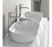 Lavabo Duravit Luv top basin 60x40cm, senza sfioratore, senza foro per rubinetto, senza foro per rubinetto, levigato, colore esterno bianco, colorazione: Bianco con Wondergliss