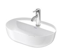 Lavabo da appoggio Duravit Luv 50x40cm, senza sfioratore, con foro per rubinetto, 1 foro per rubinetto, lucido, 038050, Colorazione: Colore interno bianco, colore esterno bianco, con Wondergliss - 03805000001