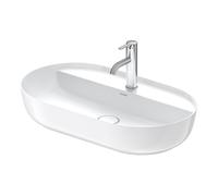 Lavabo da appoggio Duravit Luv 70x40cm, senza sfioratore, con foro per rubinetto, 1 foro per rubinetto, lucido, 038070, Colorazione: Colore interno bianco, colore esterno bianco - 0380700000