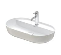 Duravit Luv - Lavabo da appoggio, 700x400 mm, senza troppopieno, con foro per miscelatore, WonderGliss, bianco/grey satin matt 03807023001