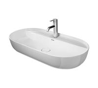 Duravit Luv - Lavabo da appoggio, 800x400 mm, foro singolo, DuraCeram, con WonderGliss, bianco alpino 03808000001