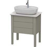 Duravit Luv Meuble sous-lavabo à poser LU9565, 1 tiroir, 1 coulissant, largeur 638mm, LU956509292, LU956509292, Colorazione: Grigio pietra Vernice opaca Seta opaco