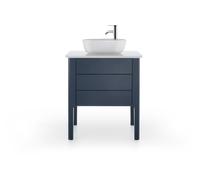 Duravit Luv Meuble sous-lavabo à poser LU9565, 1 tiroir, 1 coulissant, largeur 638mm, LU956509898, LU956509898, Colorazione: Laccato opaco seta blu notte