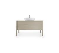 Duravit Luv Meuble sous-lavabo à poser LU9566, 1338 x 570 mm, 1 tiroir, 1 tablette coulissante, LU956606060, LU956606060, Colorazione: Taupe seta opaco laccato opaco