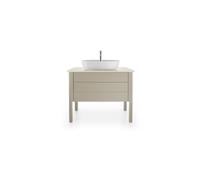 Duravit Luv Meuble sous-lavabo à poser LU9569, 938 x 570 mm, 1 tiroir, 1 tablette coulissante, LU956906060, LU956906060, Colorazione: Taupe seta opaco laccato opaco