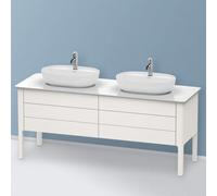 Mobiletto Duravit Luv Vanity verticale LU9567B, 1733 x 570 mm, 2 cassetti, 2 estraibili, Colorazione: Nordic White laccato opaco seta bianco nordico - LU9567B3939