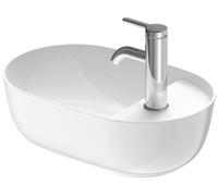 Duravit Luv vasque à poser 42x27cm, sans trop-plein, avec plage de robinetterie, 1 trou pour robinetterie, rectifié, 03814200001, 03814200001, Colorazione: Bianco lucido con Wondergliss