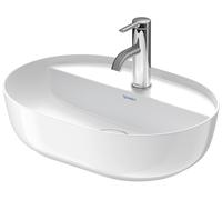 Duravit Luv vasque à poser 50x35cm, sans trop-plein, avec plage de robinetterie, 1 trou pour robinetterie, rectifié, 03805000001, 03805000001, Colorazione: Bianco lucido con Wondergliss