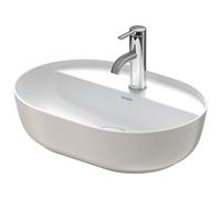 Duravit Luv vasque à poser 50x35cm, sans trop-plein, avec plage de robinetterie, 1 trou pour robinetterie, rectifié, 0380502300, 0380502300, Colorazione: Colore interno bianco lucido / Colore esterno 