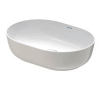 Duravit Luv vasque à poser 50x35cm, sans trop-plein, sans percement pour robinetterie, meulé, 0379502300, 0379502300, Colorazione: Colore interno bianco lucido / Colore esterno grigio satinato