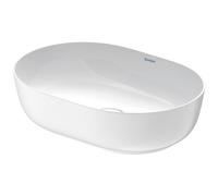 Duravit Luv vasque à poser 50x35cm, sans trop-plein, sans percement pour robinetterie, meulé, 03795026001, 03795026001, Colorazione: Colore interno bianco lucido / Colore esterno bianco satinato con W