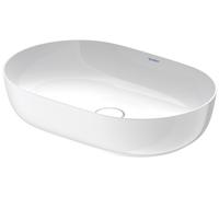 Duravit Luv vasque à poser 60x40cm, sans trop-plein, sans percement pour robinetterie, meulé, 0379600000, 0379600000, Colorazione: Bianco lucido