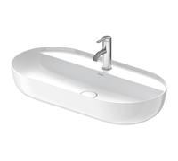 Duravit Luv vasque à poser 80x40cm, sans trop-plein, avec plage de robinetterie, 1 trou pour robinetterie, rectifié, 0380800000, 0380800000, Colorazione: Bianco lucido