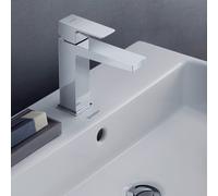 Miscelatore monocomando per lavabo Duravit Manhattan, sporgenza 129 mm, senza scarico, MH1020002, Colorazione: Cromo lucido