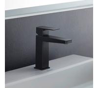 Miscelatore monocomando per lavabo Duravit Manhattan, sporgenza 129 mm, senza scarico, MH1020002, Colorazione: Nero opaco