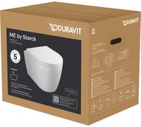 Duravit ME by Starck vaso wc con copriwater a discesa lenta sospeso senza brida bianco 453009AAA1