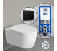Duravit ME by Starck HygieneFlush set completo WC a parete con elemento incasso neeos,, 45790920A1+16601BM#SET, ME by Starck bianco [WC > WC]