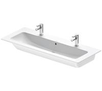 Duravit ME by Starck lavabo, 1230x490mm, 2 trous pour robinet, 1 vasque, avec trop-plein, 2361120024, 2361120024, Colorazione: Bianco