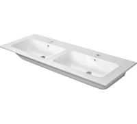 Duravit ME by Starck lavabo 130x49 cm rettangolare a parete-da mobile-doppio bianco 2336130060
