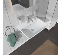 Duravit ME by Starck - Lavabo 600x460 mm, con 1 foro per miscelatore, con WonderGliss, bianco alpino 23356000001