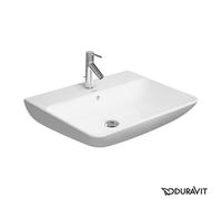 Duravit ME by Starck Lavabo con troppopieno, con foro per rubinetto, 1 foro per rubinetto, 650 mm, Colorazione: Seta bianca opaca con Wondergliss - 23356532001