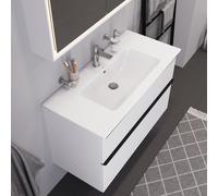 Duravit ME by Starck - Lavabo da mobile 1030x490 mm, con 1 foro per miscelatore, con WonderGliss, bianco alpino 23361000001
