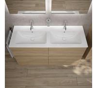 Duravit ME by Starck lavabo doppio, evineo ineo5 evo mobile La: 128 cm, 4 scomparti estraibili, con maniglia incassata,, 233613AA00+BE0717OA, ME by Starck [Mobili da Bagno > Mobili con Doppio Lavabo]