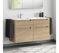 Duravit ME by Starck lavabo doppio, evineo ineo5 mobile per lavabo, La: 130 cm, 4 scomparti estraibili, con maniglia incassata,, 23361300001+BE0369OA, ME by Starck [Mobili da Bagno > Mobili con Doppio