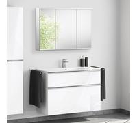 Duravit ME by Starck lavabo, evineo ineo4 mobile per lavabo, La: 103 cm, con maniglia, con armadietto a specchio per la Svizzera,, 233610AA00+BE0267WH+BEA042MI, ME by Starck [Mobili da Bagno > Set Mob