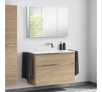 Duravit ME by Starck lavabo, evineo ineo4 mobile per lavabo, La: 103 cm, con maniglia, con armadietto a specchio,, 233610AC60+BE0267OA+BEA003MI, ME by Starck [Mobili da Bagno > Set Mobili da Bagno]