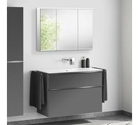Duravit ME by Starck lavabo, evineo ineo4 mobile per lavabo, La: 103 cm, con maniglia, con armadietto a specchio,, 233610AA60+BE0267AN+BEA003MI, ME by Starck [Mobili da Bagno > Set Mobili da Bagno]