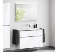 Duravit ME by Starck lavabo, evineo ineo4 mobile per lavabo, La: 103 cm, con maniglia, con specchio,, 233610AA60+BE0267WH+BEA011MI, ME by Starck [Mobili da Bagno > Set Mobili da Bagno]