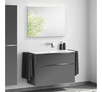 Duravit ME by Starck lavabo, evineo ineo4 mobile per lavabo, La: 103 cm, con maniglia, con specchio,, 233610AA60+BE0267AN+BEA011MI, ME by Starck [Mobili da Bagno > Set Mobili da Bagno]