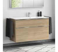 Duravit ME by Starck lavabo, evineo ineo4 mobile per lavabo, La: 123 cm; 2 scomparti estraibili con maniglia,, 233612AA00+BE0268OA, ME by Starck [Mobili da Bagno > Mobili con Lavabo Integrato]