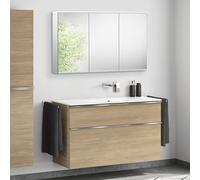 Duravit ME by Starck lavabo, evineo ineo4 mobile per lavabo, La: 123 cm, con maniglia, con armadietto a specchio per la Svizzera,, 233612AC60+BE0268AN+BEA043MI, ME by Starck [Mobili da Bagno > Set Mob