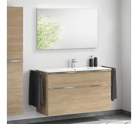 Duravit ME by Starck lavabo, evineo ineo4 mobile per lavabo, La: 123 cm, con maniglia, con specchio,, 233612AA00+BE0268O BEA012MI, ME by Starck [Mobili da Bagno > Set Mobili da Bagno]