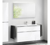 Duravit ME by Starck lavabo, evineo ineo4 mobile per lavabo, La: 123 cm, con maniglia, con specchio,, 233612AA00+BE0268WH+BEA012MI, ME by Starck [Mobili da Bagno > Set Mobili da Bagno]
