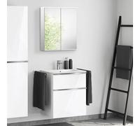 Duravit ME by Starck lavabo, evineo ineo4 mobile per lavabo, La: 63 cm, con maniglia, con armadietto a specchio per la Svizzera,, 233663AC00+BE0265WH+BEA040MI, ME by Starck [Mobili da Bagno > Set Mobi
