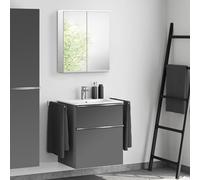 Duravit ME by Starck lavabo, evineo ineo4 mobile per lavabo, La: 63 cm, con maniglia, con armadietto a specchio per la Svizzera,, 233663AA00+BE0265AN+BEA040MI, ME by Starck [Mobili da Bagno > Set Mobi