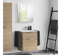 Duravit ME by Starck lavabo, evineo ineo4 mobile per lavabo, La: 63 cm, con maniglia, con armadietto a specchio per la Svizzera,, 233663AA00+BE0265OA+BEA040MI, ME by Starck [Mobili da Bagno > Set Mobi