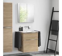 Duravit ME by Starck lavabo, evineo ineo4 mobile per lavabo, La: 63 cm, con maniglia, con armadietto a specchio per la Svizzera,, 233663AA60+BE0265O BEA040MI, ME by Starck [Mobili da Bagno > Set Mobi