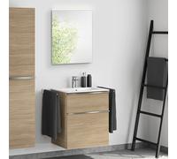 Duravit ME by Starck lavabo, evineo ineo4 mobile per lavabo, La: 63 cm, con maniglia, con specchio,, 233663AA00+BE0265O BEA009MI, ME by Starck [Mobili da Bagno > Set Mobili da Bagno]