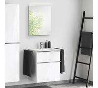 Duravit ME by Starck lavabo, evineo ineo4 mobile per lavabo, La: 63 cm, con maniglia, con specchio,, 233663AA00+BE0265WH+BEA009MI, ME by Starck [Mobili da Bagno > Set Mobili da Bagno]