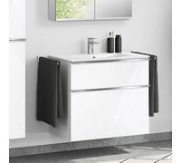 Duravit ME by Starck lavabo, evineo ineo4 mobile per lavabo, La: 83 cm; 2 scomparti estraibili con maniglia,, 233683AA00+BE0266WH, ME by Starck [Mobili da Bagno > Mobili con Lavabo Integrato]