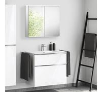 Duravit ME by Starck lavabo, evineo ineo4 mobile per lavabo, La: 83 cm, con maniglia, con armadietto a specchio,, 233683AA00+BE0266WH+BEA002MI, ME by Starck [Mobili da Bagno > Set Mobili da Bagno]